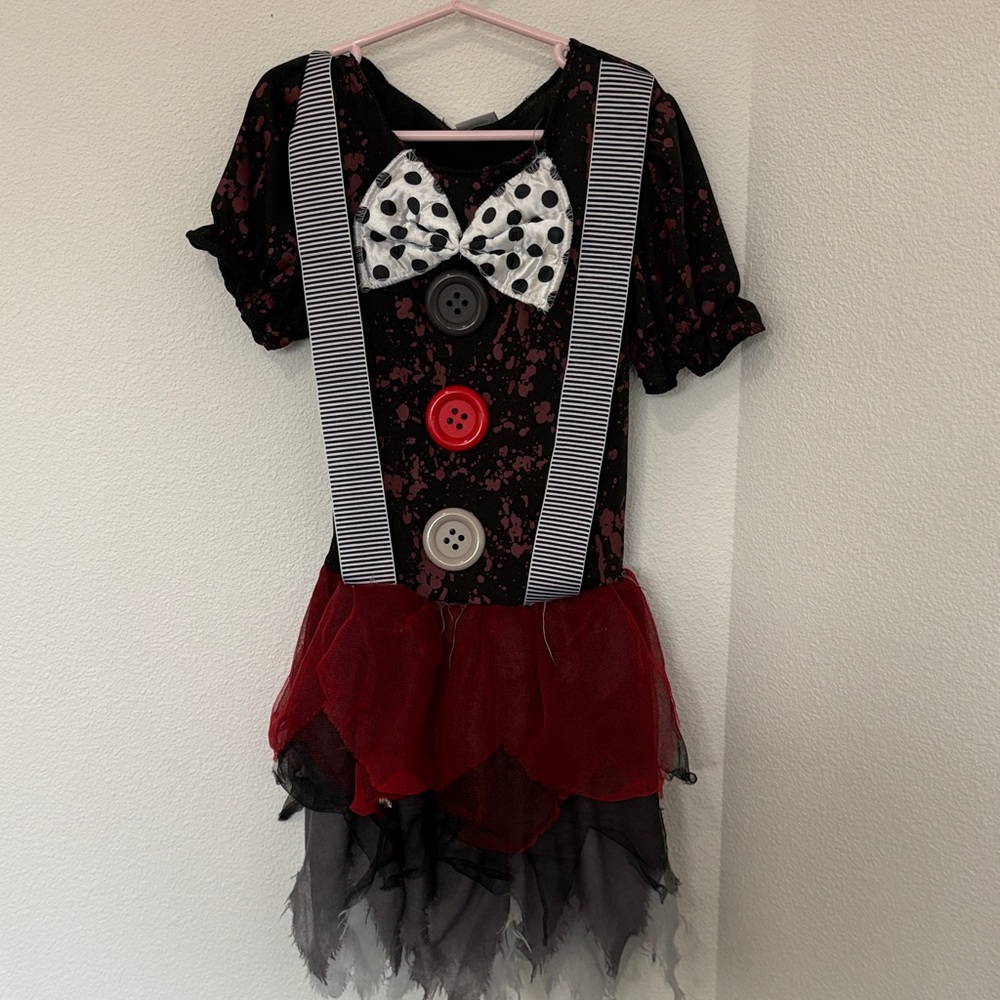 Spirit Black and Red Kids Clown Costume